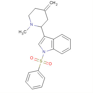 140136-27-2  1H-Indole, 3-(1-methyl-4-methylene-2-piperidinyl)-1-(phenylsulfonyl)-