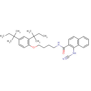 140142-21-8  2-Naphthalenecarboxamide,N-[4-[2,4-bis(1,1-dimethylpropyl)phenoxy]butyl]-1-(cyanoamino)-