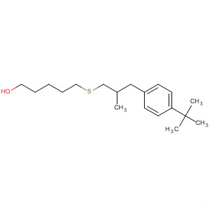 140160-89-0  1-Pentanol, 5-[[3-[4-(1,1-dimethylethyl)phenyl]-2-methylpropyl]thio]-