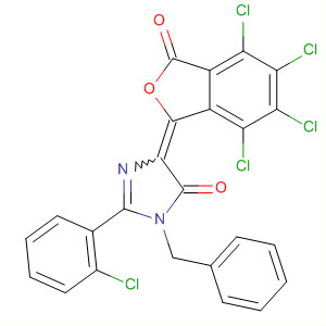140181-23-3  4H-Imidazol-4-one,2-(2-chlorophenyl)-3,5-dihydro-3-(phenylmethyl)-5-(4,5,6,7-tetrachloro-3-oxo-1(3H)-isobenzofuranylidene)-