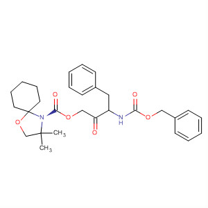 140194-13-4  1-Oxa-4-azaspiro[4.5]decane-4-carboxylic acid, 3,3-dimethyl-,2-oxo-4-phenyl-3-[[(phenylmethoxy)carbonyl]amino]butyl ester, (S)-