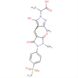 140214-35-3  1H-Pyrazole-1-propanoic acid,4-[[1-[4-(aminosulfonyl)phenyl]-2-methyl-3,5-dioxo-4-pyrazolidinylidene]methyl]-5-hydroxy-3-methyl-
