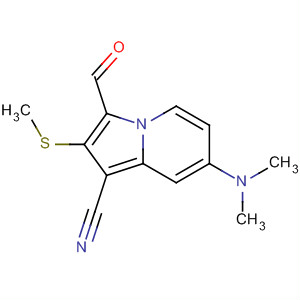 140230-97-3  1-Indolizinecarbonitrile, 7-(dimethylamino)-3-formyl-2-(methylthio)-
