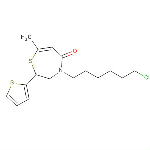 140233-45-0  Thieno[3,2-f]-1,4-thiazepin-5(2H)-satu,4-(6-kloroheksil)-3,4-dihidro-7-metil-