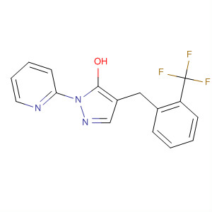 140398-00-1  1H-Pyrazol-5-ol, 1-(2-pyridinyl)-4-[[2-(trifluoromethyl)phenyl]methyl]-