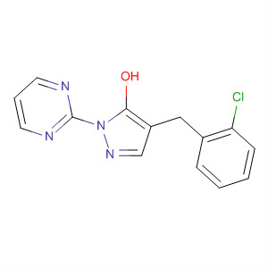140398-12-5  1H-Pyrazol-5-ol, 4-[(2-chlorophenyl)methyl]-1-(2-pyrimidinyl)-