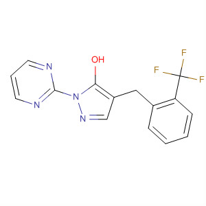 140398-13-6  1H-Pyrazol-5-ol, 1-(2-pyrimidinyl)-4-[[2-(trifluoromethyl)phenyl]methyl]-