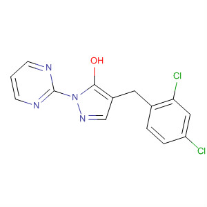 140398-15-8  1H-Pyrazol-5-ol, 4-[(2,4-dichlorophenyl)methyl]-1-(2-pyrimidinyl)-