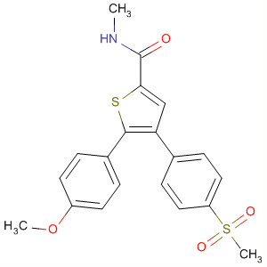 140402-95-5  2-Thiophenecarboxamide,5-(4-methoxyphenyl)-N-methyl-4-[4-(methylsulfonyl)phenyl]-
