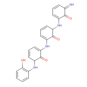 140420-02-6  2,4-Cyclohexadien-1-one,2-[[5-[(2-hydroxyphenyl)amino]-6-oxo-1,3-cyclohexadien-1-yl]amino]-6-[(5-imino-6-oxo-1,3-cyclohexadien-1-yl)amino]-