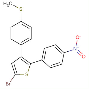 140423-19-4  Thiophene, 5-bromo-3-[4-(methylthio)phenyl]-2-(4-nitrophenyl)-