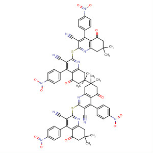 140424-39-1  3-Quinolinecarbonitrile,2,2'-dithiobis[5,6,7,8-tetrahydro-7,7-dimethyl-4-(4-nitrophenyl)-5-oxo-