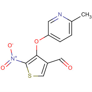 140427-10-7  3-Thiophenecarboxaldehyde, 4-[(6-methyl-3-pyridinyl)oxy]-5-nitro-