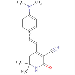 140435-81-0  3-Pyridinecarbonitrile,4-[2-[4-(dimethylamino)phenyl]ethenyl]-1,2,5,6-tetrahydro-6,6-dimethyl-2-oxo-