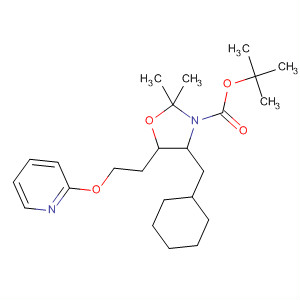 139470-33-0  3-Oxazolidinecarboxylic acid,4-(cyclohexylmethyl)-2,2-dimethyl-5-[2-(2-pyridinyloxy)ethyl]-,1,1-dimethylethyl ester