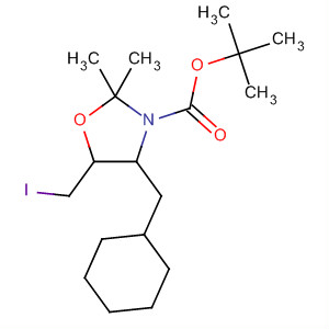 139470-39-6  3-Oxazolidinecarboxylic acid,4-(cyclohexylmethyl)-5-(iodomethyl)-2,2-dimethyl-, 1,1-dimethylethylester 139470-39-6  3-Oxazolidinecarboxylic acid,4-(cyclohexylmethyl)-5-(iodomethyl)-2,2-dimethyl-, 1,1-dimethylethylester