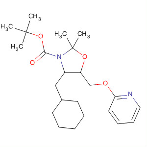 139470-40-9  3-Oxazolidinecarboxylic acid,4-(cyclohexylmethyl)-2,2-dimethyl-5-[(2-pyridinyloxy)methyl]-,1,1-dimethylethyl ester