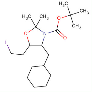 139470-50-1  3-Oxazolidinecarboxylic acid,4-(cyclohexylmethyl)-5-(2-iodoethyl)-2,2-dimethyl-, 1,1-dimethylethylester 139470-50-1  3-Oxazolidinecarboxylic acid,4-(cyclohexylmethyl)-5-(2-iodoethyl)-2,2-dimethyl-, 1,1-dimethylethylester