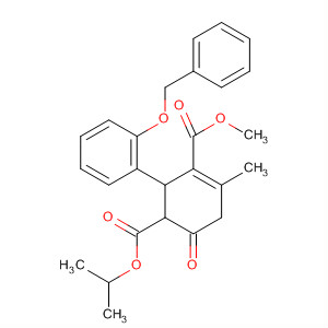 139472-05-2  3-Cyclohexene-1,3-dicarboxylic acid,4-methyl-6-oxo-2-[2-(phenylmethoxy)phenyl]-, 1-methyl 3-(1-methylethyl)ester
