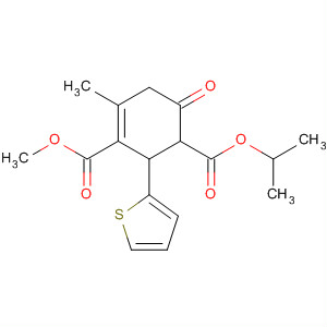 139472-08-5  3-Cyclohexene-1,3-dicarboxylic acid, 4-methyl-6-oxo-2-(2-thienyl)-,1-methyl 3-(1-methylethyl) ester