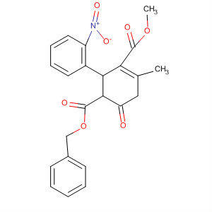 139472-13-2  3-Cyclohexene-1,3-dicarboxylic acid, 4-methyl-2-(2-nitrophenyl)-6-oxo-,1-methyl 3-(phenylmethyl) ester