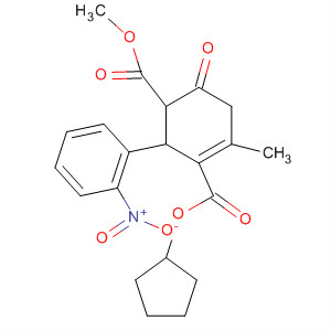 139472-15-4  3-Cyclohexene-1,3-dicarboxylic acid, 4-methyl-2-(2-nitrophenyl)-6-oxo-,3-cyclopentyl 1-methyl ester