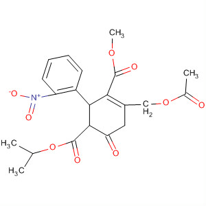 139472-16-5  3-Cyclohexene-1,3-dicarboxylic acid,4-[(acetyloxy)methyl]-2-(2-nitrophenyl)-6-oxo-, 1-methyl 3-(1-methylethyl)ester