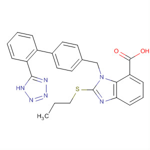139481-68-8  1H-Benzimidazole-7-carboxylic acid,2-(propylthio)-1-[[2'-(1H-tetrazol-5-yl)[1,1'-biphenyl]-4-yl]methyl]-