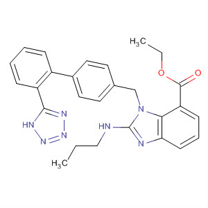 139481-71-3  1H-Benzimidazole-7-carboxylic acid,2-(propylamino)-1-[[2'-(1H-tetrazol-5-yl)[1,1'-biphenyl]-4-yl]methyl]-, ethylester