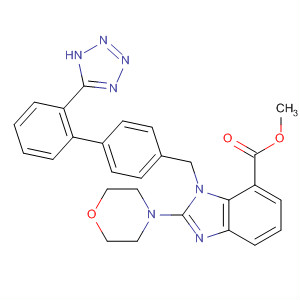 139481-97-3  1H-Benzimidazole-7-carboxylic acid,2-(4-morpholinyl)-1-[[2'-(1H-tetrazol-5-yl)[1,1'-biphenyl]-4-yl]methyl]-,methyl ester