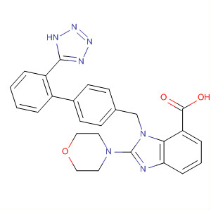 139482-01-2  1H-Benzimidazole-7-carboxylic acid,2-(4-morpholinyl)-1-[[2'-(1H-tetrazol-5-yl)[1,1'-biphenyl]-4-yl]methyl]-