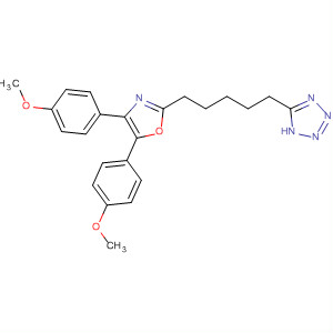 139503-35-8  1H-Tetrazole, 5-[5-[4,5-bis(4-methoxyphenyl)-2-oxazolyl]pentyl]-