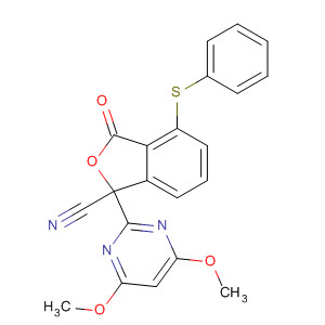 139509-71-0  1-Isobenzofurancarbonitrile,1-(4,6-dimethoxy-2-pyrimidinyl)-1,3-dihydro-3-oxo-4-(phenylthio)-