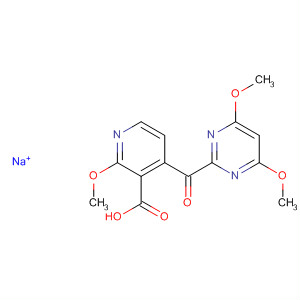 139511-37-8  3-Pyridinecarboxylic acid,4-[(4,6-dimethoxy-2-pyrimidinyl)carbonyl]-2-methoxy-, sodium salt