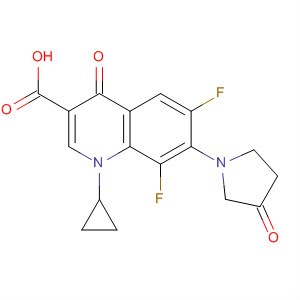 139524-68-8  3-Quinolinecarboxylic acid,1-cyclopropyl-6,8-difluoro-1,4-dihydro-4-oxo-7-(3-oxo-1-pyrrolidinyl)-