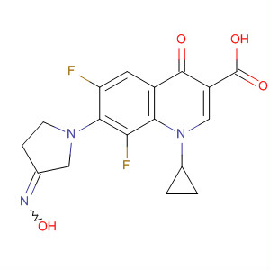 139524-74-6  3-Quinolinecarboxylic acid,1-cyclopropyl-6,8-difluoro-1,4-dihydro-7-[3-(hydroxyimino)-1-pyrrolidinyl]-4-oxo-