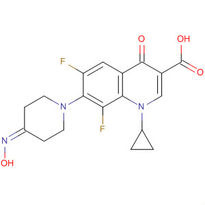 139524-76-8  3-Quinolinecarboxylic acid,1-cyclopropyl-6,8-difluoro-1,4-dihydro-7-[4-(hydroxyimino)-1-piperidinyl]-4-oxo-