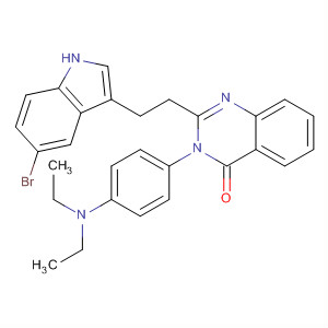 139543-60-5  4(3H)-Quinazolinone,2-[2-(5-bromo-1H-indol-3-yl)ethyl]-3-[4-(diethylamino)phenyl]-