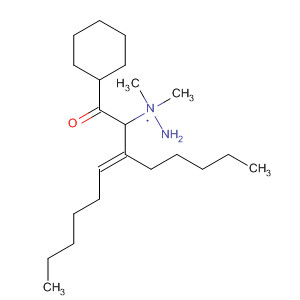 139546-66-0  3-Nonen-1-one, 1-cyclohexyl-2-(2,2-dimethylhydrazino)-3-pentyl-, (E)- 139546-66-0  3-Nonen-1-one, 1-cyclohexyl-2-(2,2-dimethylhydrazino)-3-pentyl-, (E)-