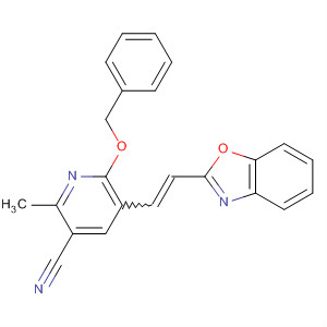 139549-35-2  3-Pyridinecarbonitrile,5-[2-(2-benzoxazolyl)ethenyl]-2-methyl-6-(phenylmethoxy)-