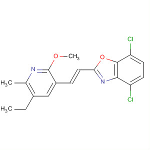 139549-51-2  Benzoxazole,4,7-dichloro-2-[2-(5-ethyl-2-methoxy-6-methyl-3-pyridinyl)ethenyl]-, (E)-