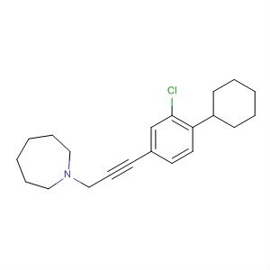 139593-04-7  1H-Azepine, 1-[3-(3-chloro-4-cyclohexylphenyl)-2-propynyl]hexahydro-