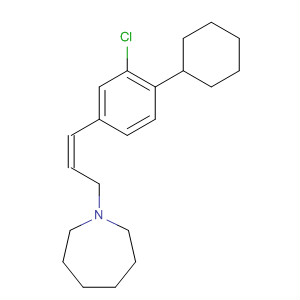 139593-05-8  1H-Azepine, 1-[3-(3-chloro-4-cyclohexylphenyl)-2-propenyl]hexahydro-,(Z)-
