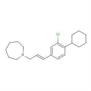 139593-07-0  1H-Azepine, 1-[3-(3-chloro-4-cyclohexylphenyl)-2-propenyl]hexahydro-,(E)-