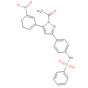139593-22-9  1H-Pyrazole,1-acetyl-4,5-dihydro-5-(3-nitrophenyl)-3-[4-[(phenylsulfonyl)amino]phenyl]-
