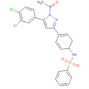 139593-25-2  1H-Pyrazole,1-acetyl-5-(3,4-dichlorophenyl)-4,5-dihydro-3-[4-[(phenylsulfonyl)amino]phenyl]-
