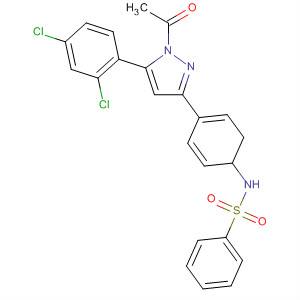 139593-26-3  1H-Pyrazole,1-acetyl-5-(2,4-dichlorophenyl)-4,5-dihydro-3-[4-[(phenylsulfonyl)amino]phenyl]-