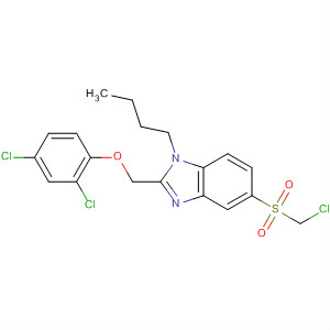 139593-77-4  1H-Benzimidazole,1-butyl-5-[(chloromethyl)sulfonyl]-2-[(2,4-dichlorophenoxy)methyl]-