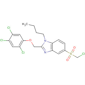 139593-78-5  1H-Benzimidazole,1-butyl-5-[(chloromethyl)sulfonyl]-2-[(2,4,5-trichlorophenoxy)methyl]-