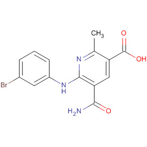 139617-84-8  3-Pyridinecarboxylic acid,5-(aminocarbonyl)-6-[(3-bromophenyl)amino]-2-methyl-